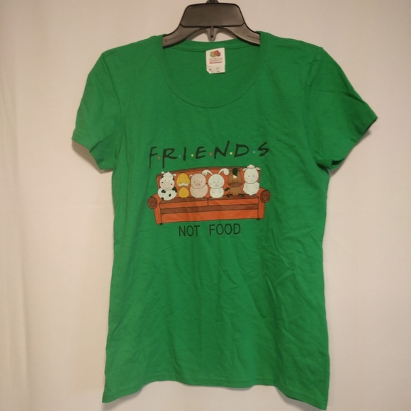 Fruit of the Loom Tops - Friends not food graphic T-Shirt